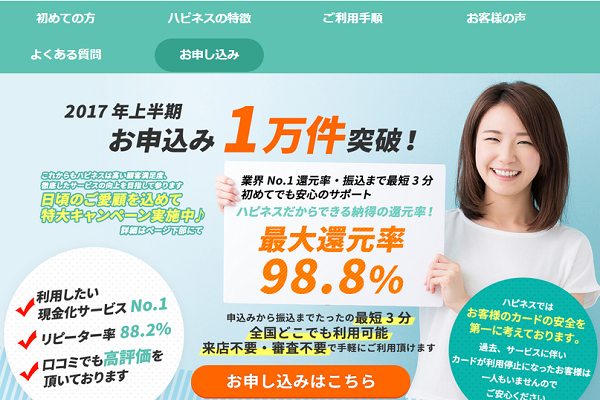 【廃業】ハピネスの現金化は悪評多数！その理由を調査した結果