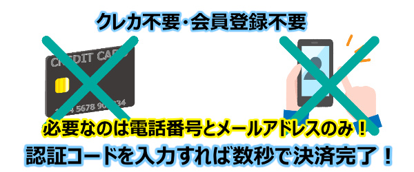 クレカ不要・会員登録不要